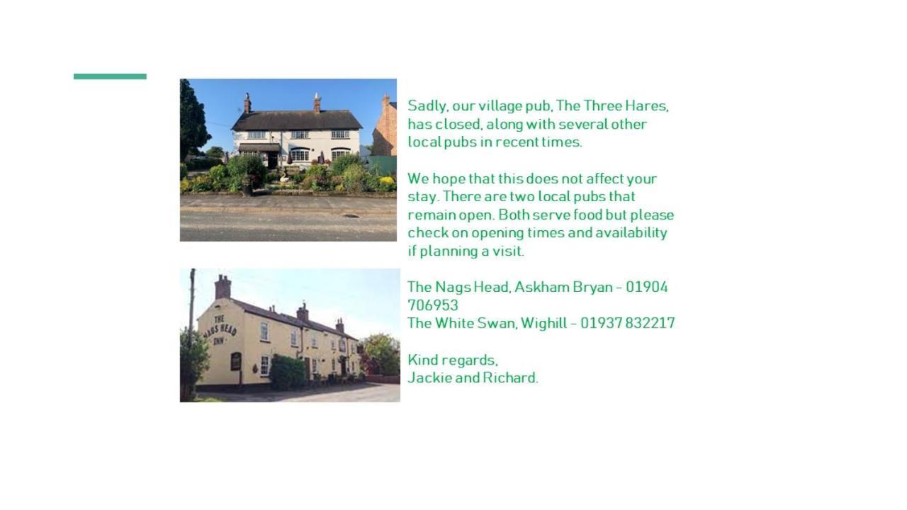 Apartment Two, The Carriage House, Bilbrough, York Eksteriør billede